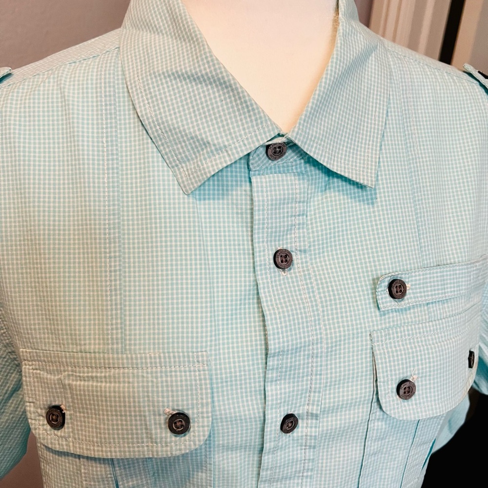 Short Sleeve Marc Echo Button Down, Size L, Small… - image 8